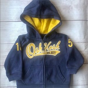 Oshkosh 6 Mo Navy Zip Up Hoodie